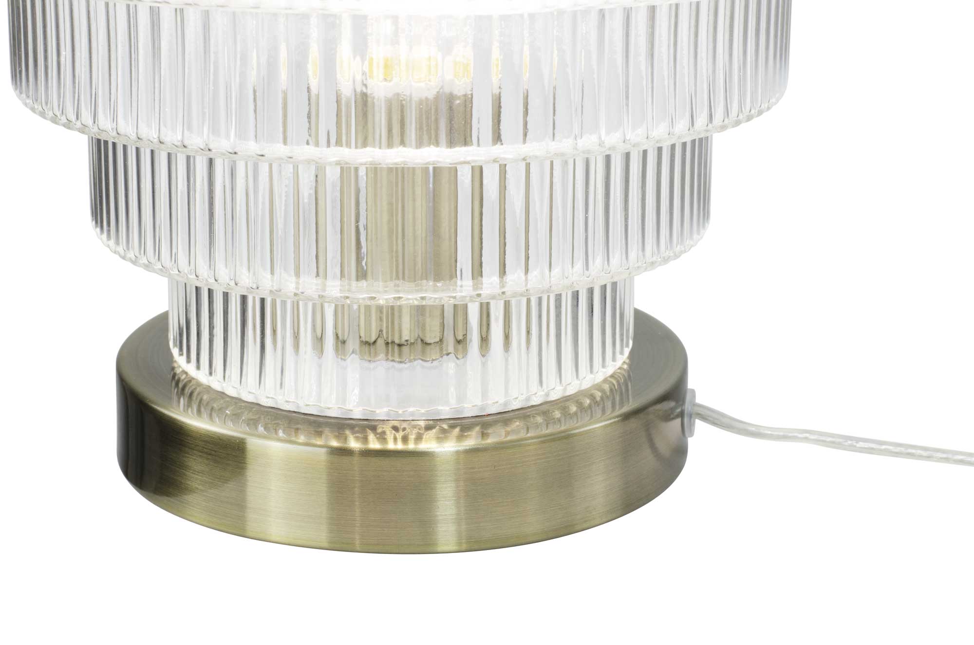 C-Création - Wholesale Floor Lamp - Challe table lamp in transparent striated glass and metal3