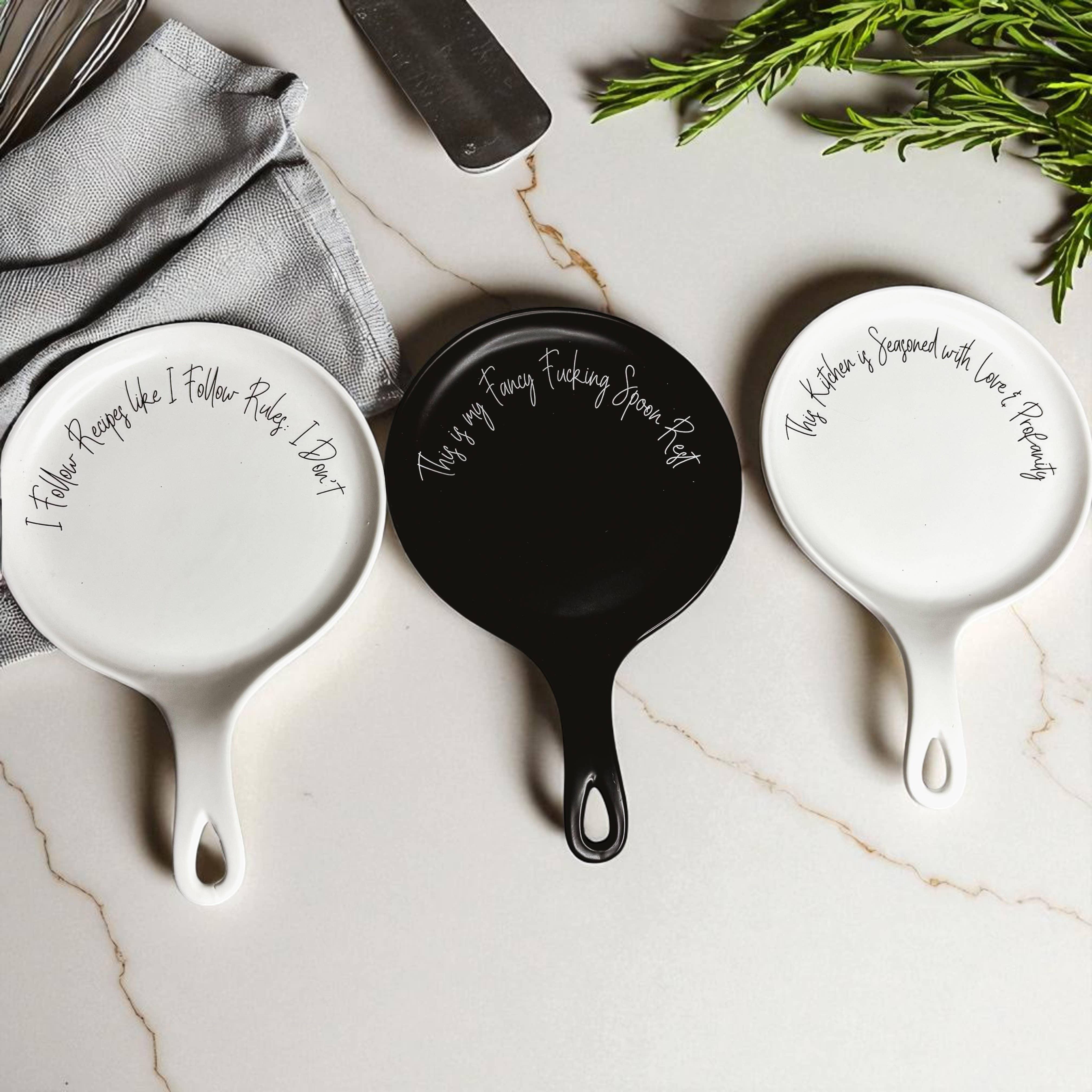 Gia Roma - Vendita all'ingrosso Poggiamestolo - Decorazione da cucina, set di poggia cucchiai in ceramica fatto a mano con cucchiaio in legno29