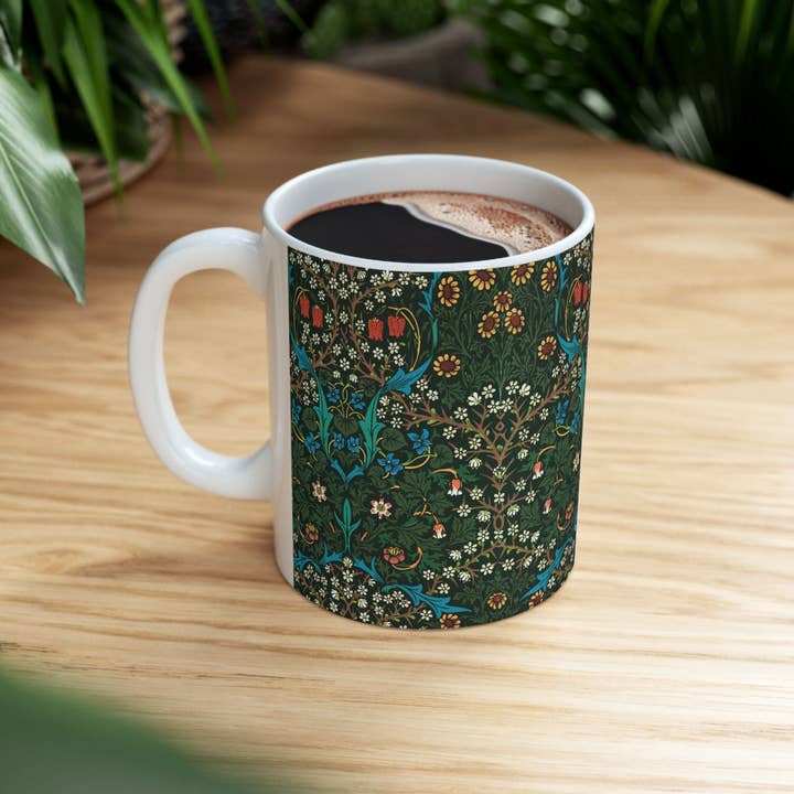 Willy Morris Home Emporium - Wholesale Coffee mug - Ceramic Mug inspired by William Morris - Tulip Collection (Red)10