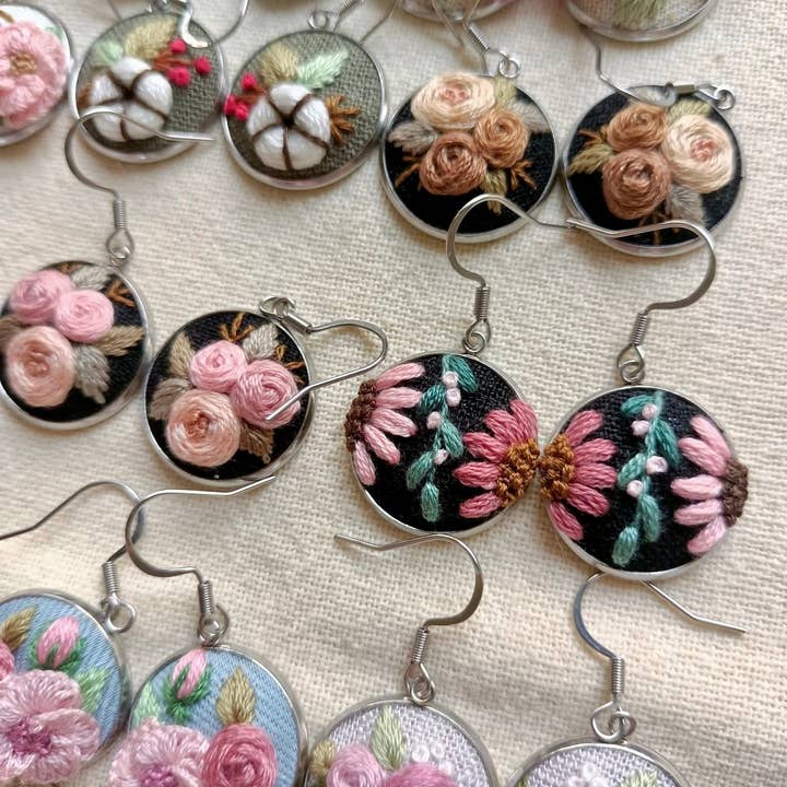 Ninu Handmade - Wholesale Single Earring - Mystery Embroidered Earrings1