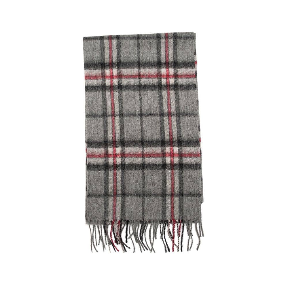 The Scotland Kilt Company - Wholesale Scarf - Women's - Glenmore 100% Lambswool Tartan Scarf - Thomson Grey