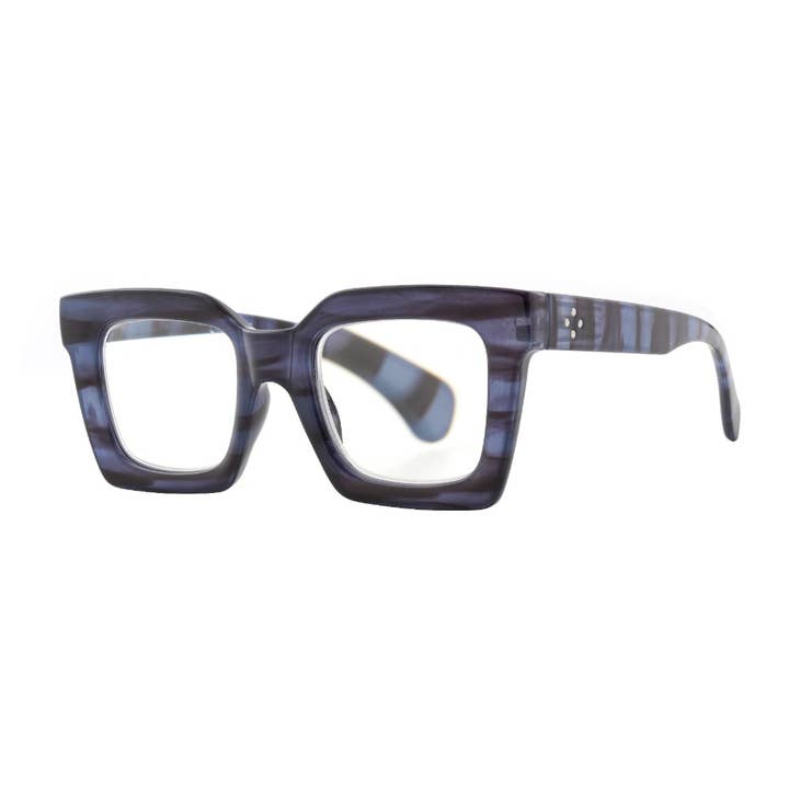 FIONA | Striped Blue | Blue Light for wholesale by Ryan Simkhai Eyeshop