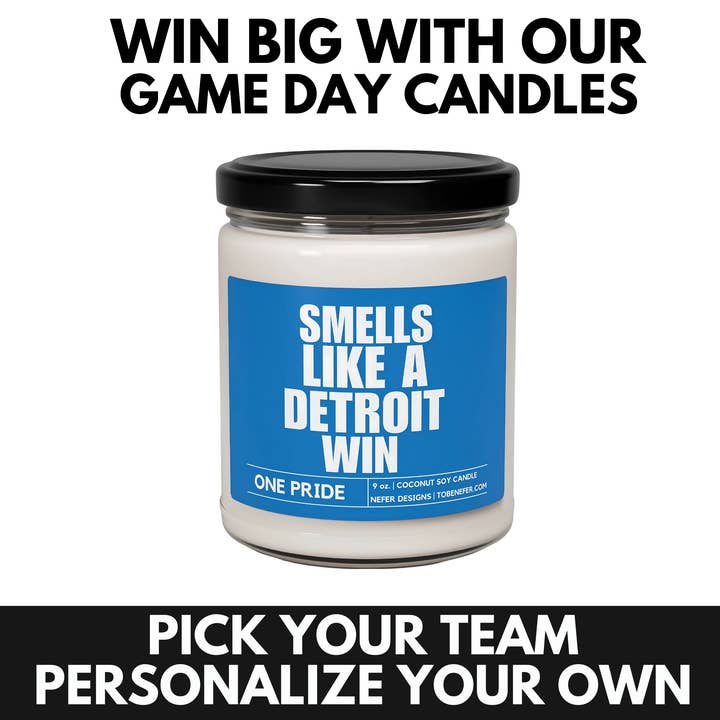 Nefer Designer Candles & Home Decor - Wholesale Jar/Filled Candle - Smells Like a Detroit Win Soy Candle5