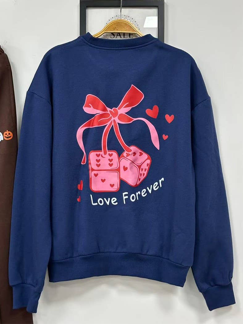 Rosa Clothing - Wholesale Top & Pant Set (NOT Loungewear) - Women's - Hearts Leisure Letter Print Long SleeveSweatshirt Set17