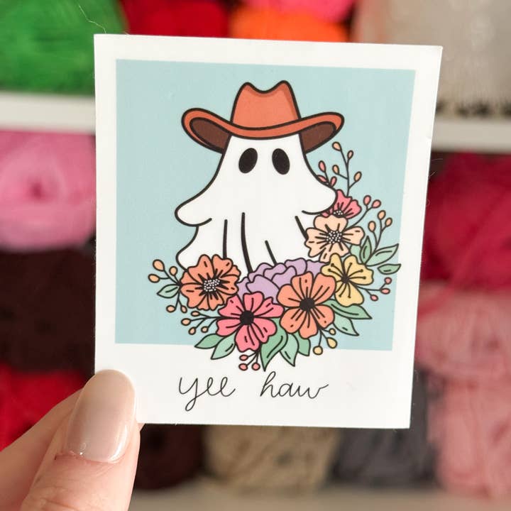 Cowboyspökesklistermärke för wholesale av Crafty Baker Designs