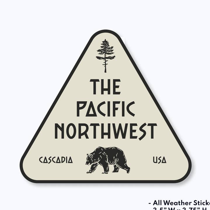 The Pacific Northwest Cascadia Sticker for wholesale by Rainier Watch Supply Co