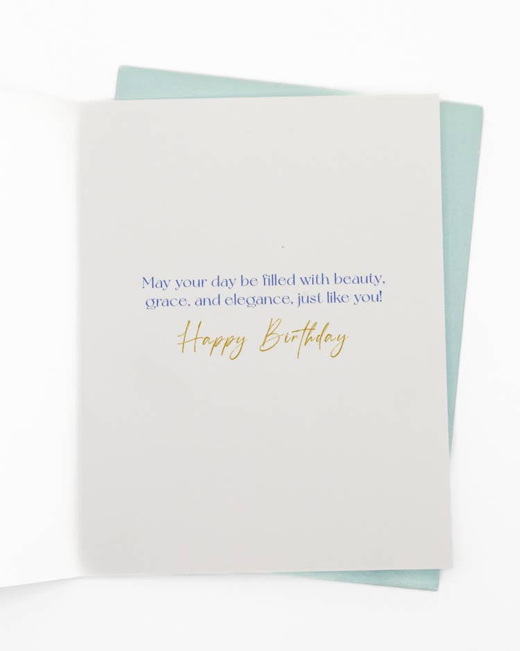 Lavender Vines - Wholesale Birthday Card - 'Jewel of the Peacock' Birthday Greeting Card2