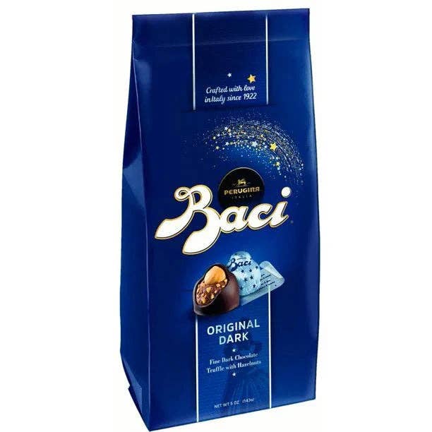 Casacella Foods - Vente Chocolat - Baci Classique Original Chocolat Noir – 4,4 oz (10 pcs)(4 sachets)1