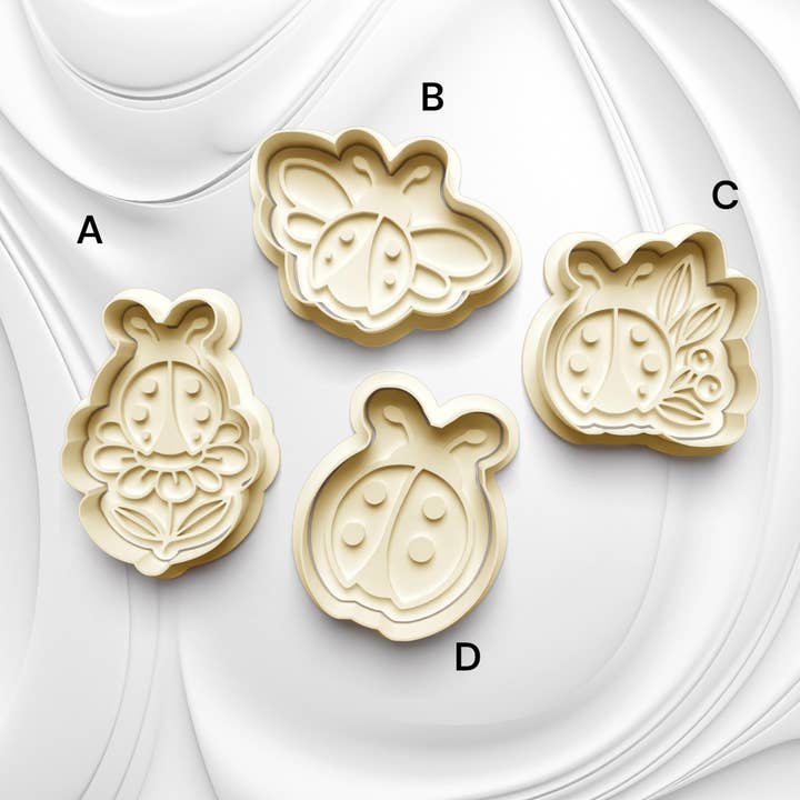 Nyckelpiga Kakform: 3D-printad Fondant Lerkutter för wholesale av Roussell Prints and Demand LLC