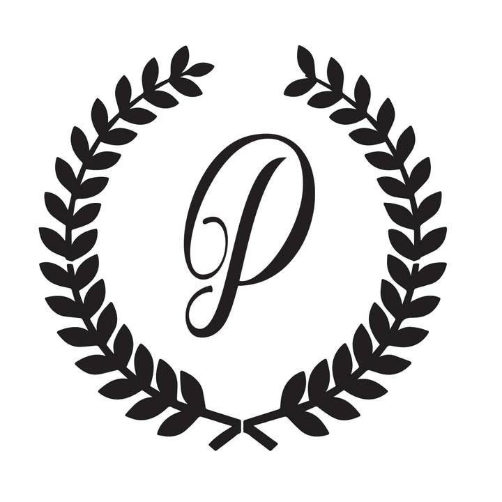 Laurel Leaf-Script P- 10 Mil Mylar Reusable Stencil for wholesale by GoStencil