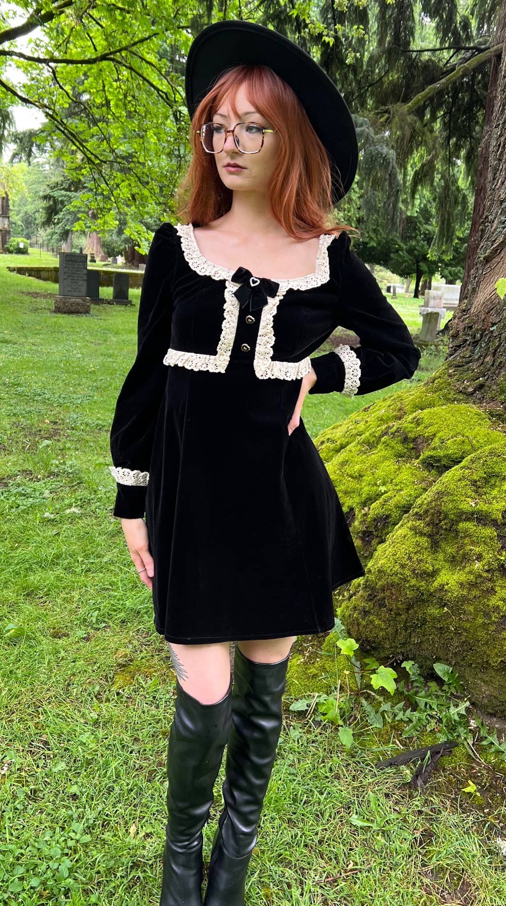 Witchwood Bags - Wholesale Dress - Women's - Sabrina - Luscious 60s style Velvet mini dress READY TO SHIP3