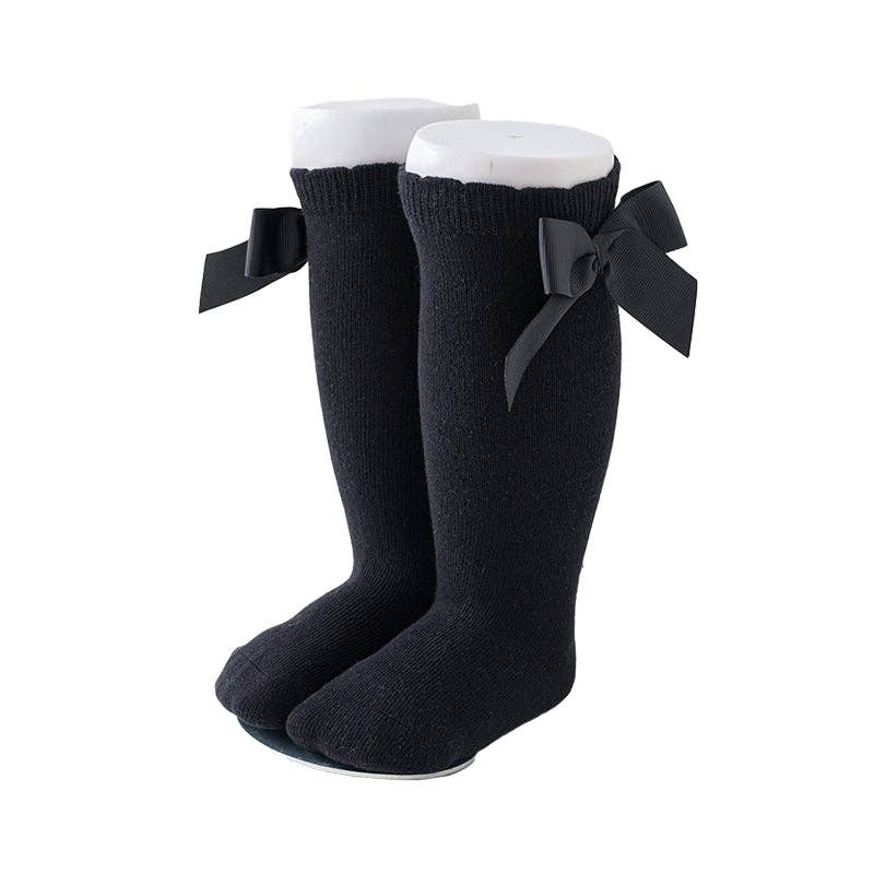 KiddieKickz - Wholesale Socks - Kids - Girls Solid Color Bow Accessories Socks1