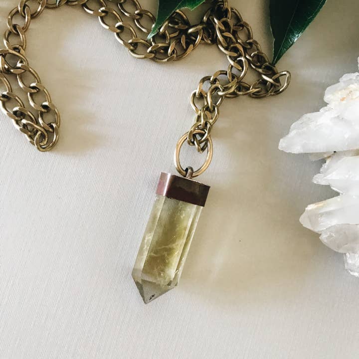 Citrine Tower Necklace for wholesale by Ribelle Studio