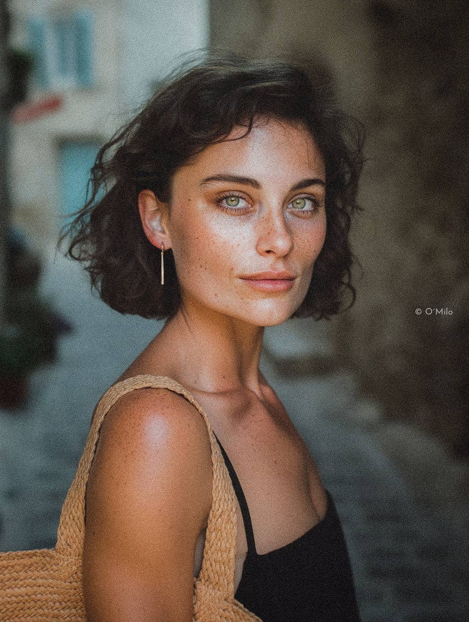 O'Milo - Wholesale Hangende/ronde oorbellen - Golden pendel oorbellen Vela8