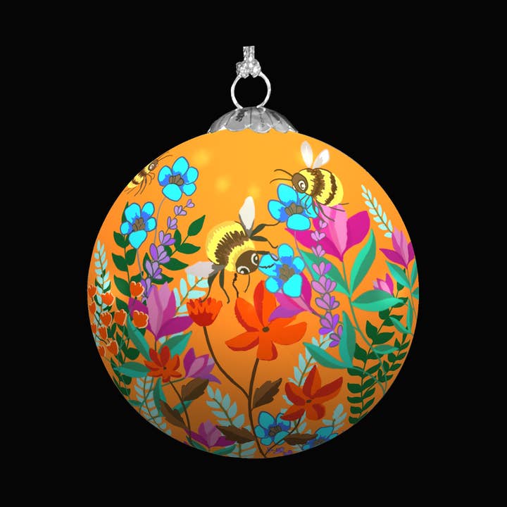 Orange Bee Garden julekugler for engroshandel hos Honest love our planet