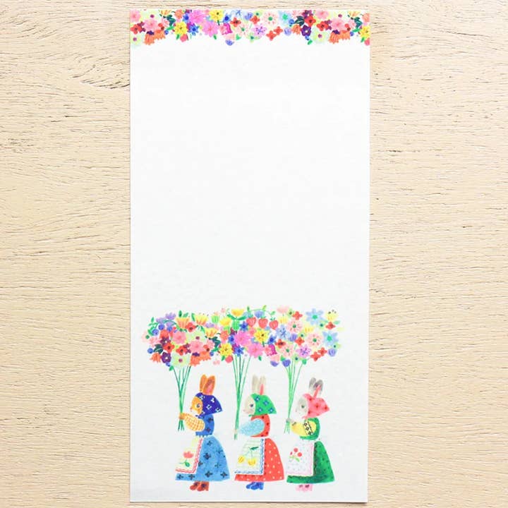 「FUNJI」In Japan - Wholesale Notepad - Jardin Memo Pad -Aiko Fukawa Illustrated Mino Washi Memo Pad2