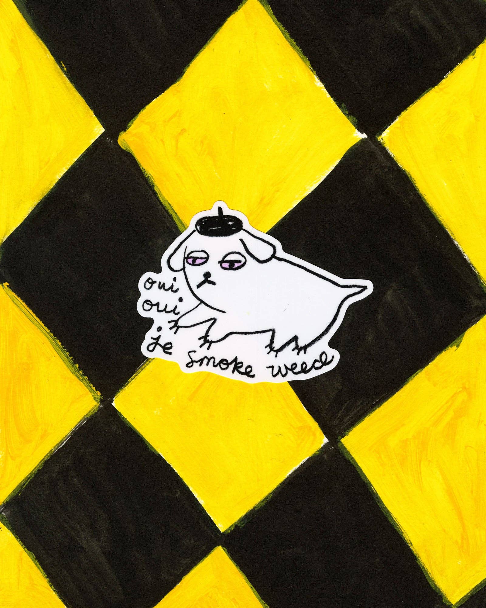 gentle thrills – Engroshandel Klistermærke – weed dog klistermærke3