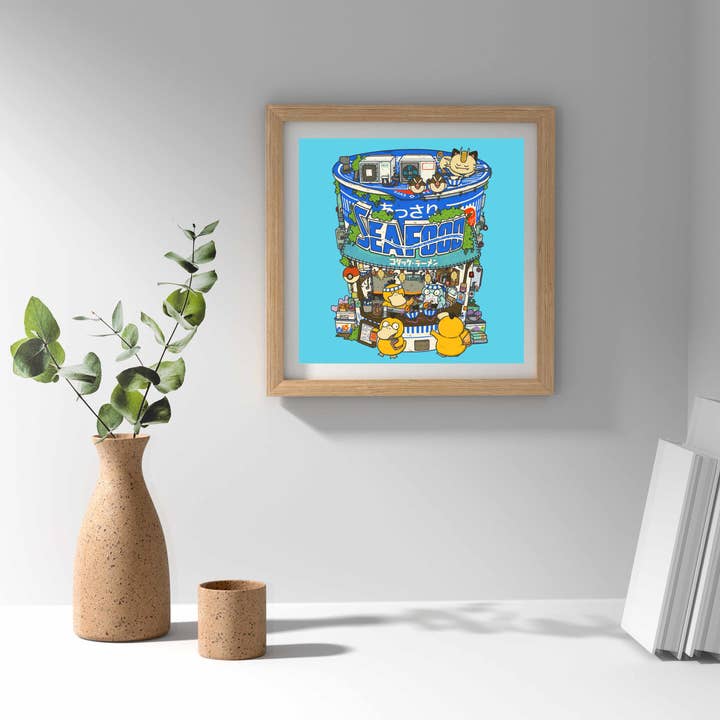 Meeresfrüchte Koduck Ramen Shop 8x8 Kunstdruck für den Großhandel von sushiboiiiyy