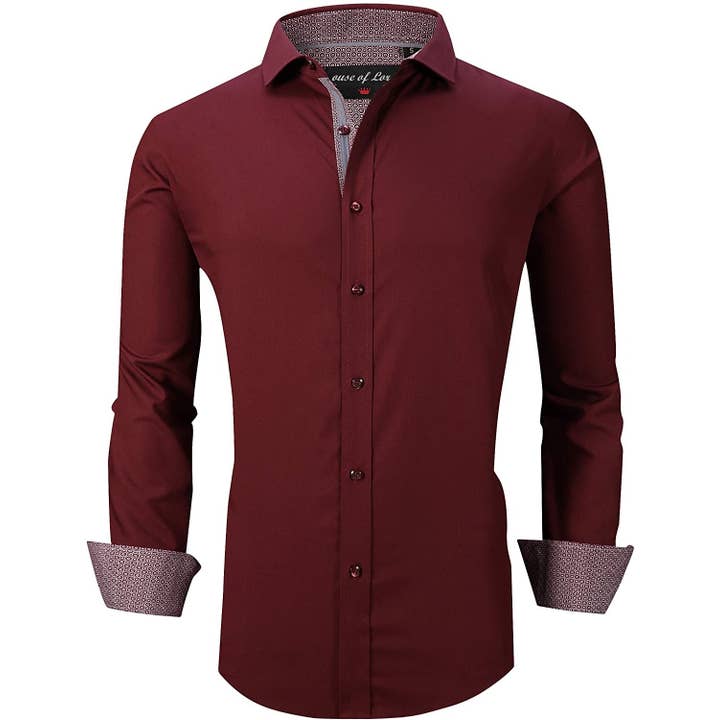 Rodeo Clothing – wholesale Buttoned-down shirt – Men's – Mens Dress Shirts Wrinkle Free Regular Long Sleeve Shirts