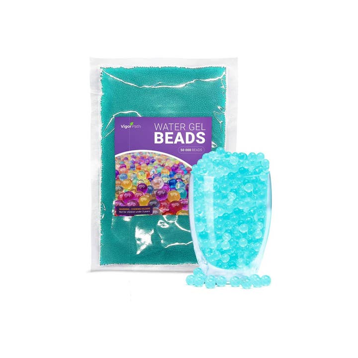 50,000 Small Water Gel Beads - Floating Pearls - Turquoise for wholesale by Vigor Path