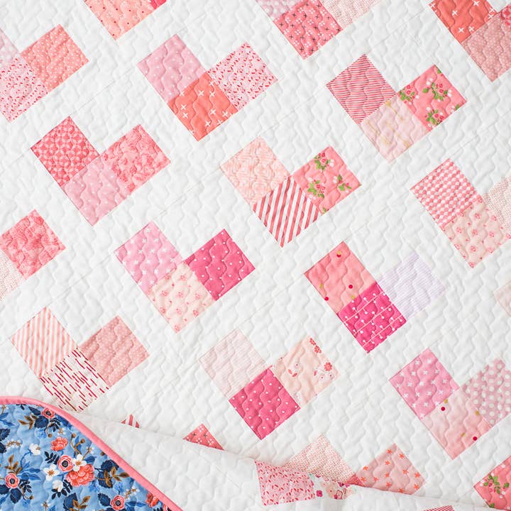 Quilty Love – wholesale Craft sewing kit – Quilty Hearts PAPER Quilt Pattern2