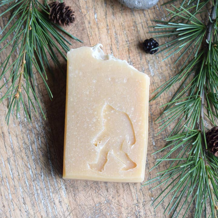 Bigfoot Goat Milk Soap, scented with natural essential oils, naturally colored for wholesale by The Sudsy Goat Soapery