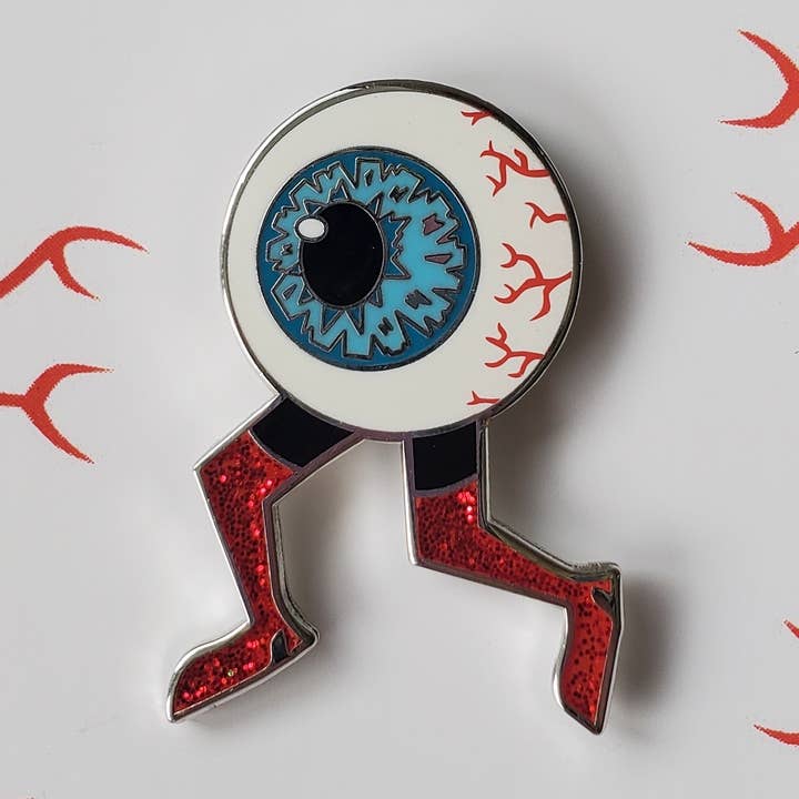 Anstecker für Augapfel, emailliert, glitzernd, Stiefel, lustig, flippig für den Großhandel von Brianna Gardocki Art