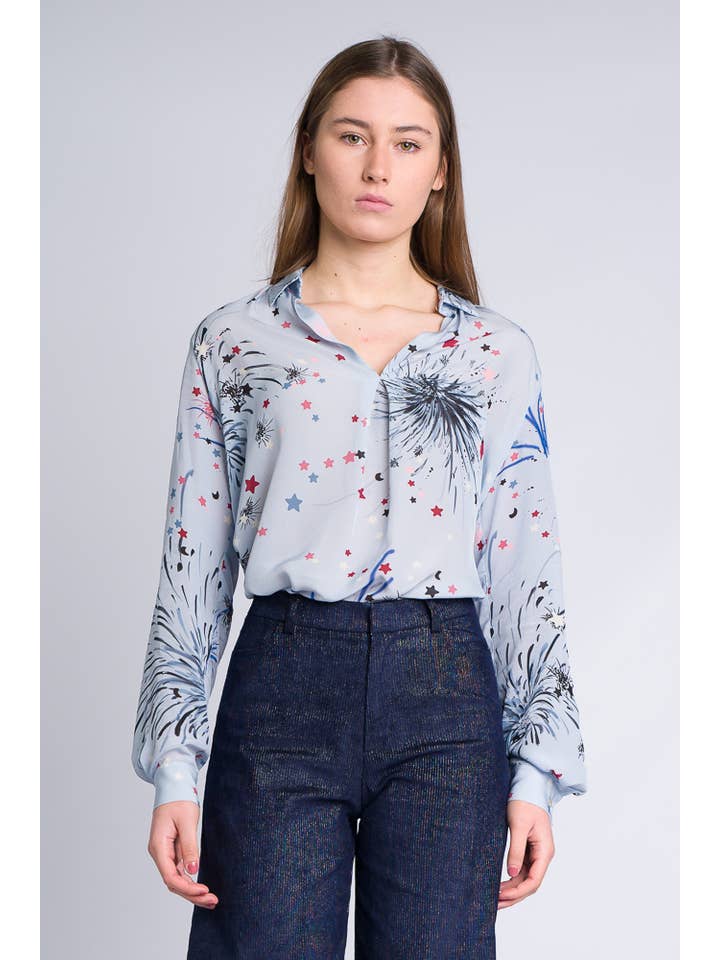 Goodmatch - Wholesale Button Down Shirt - Women's - Printed Shirt AG07225