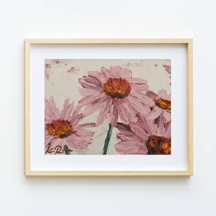 Imprimé fleurs d'échinacées violettes pour la vente par Katelynne Rose Art