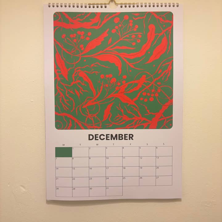 Tomekah George - Wholesale Calendar - Large 2026 Calendar, Flowers Wall Calendar - A314