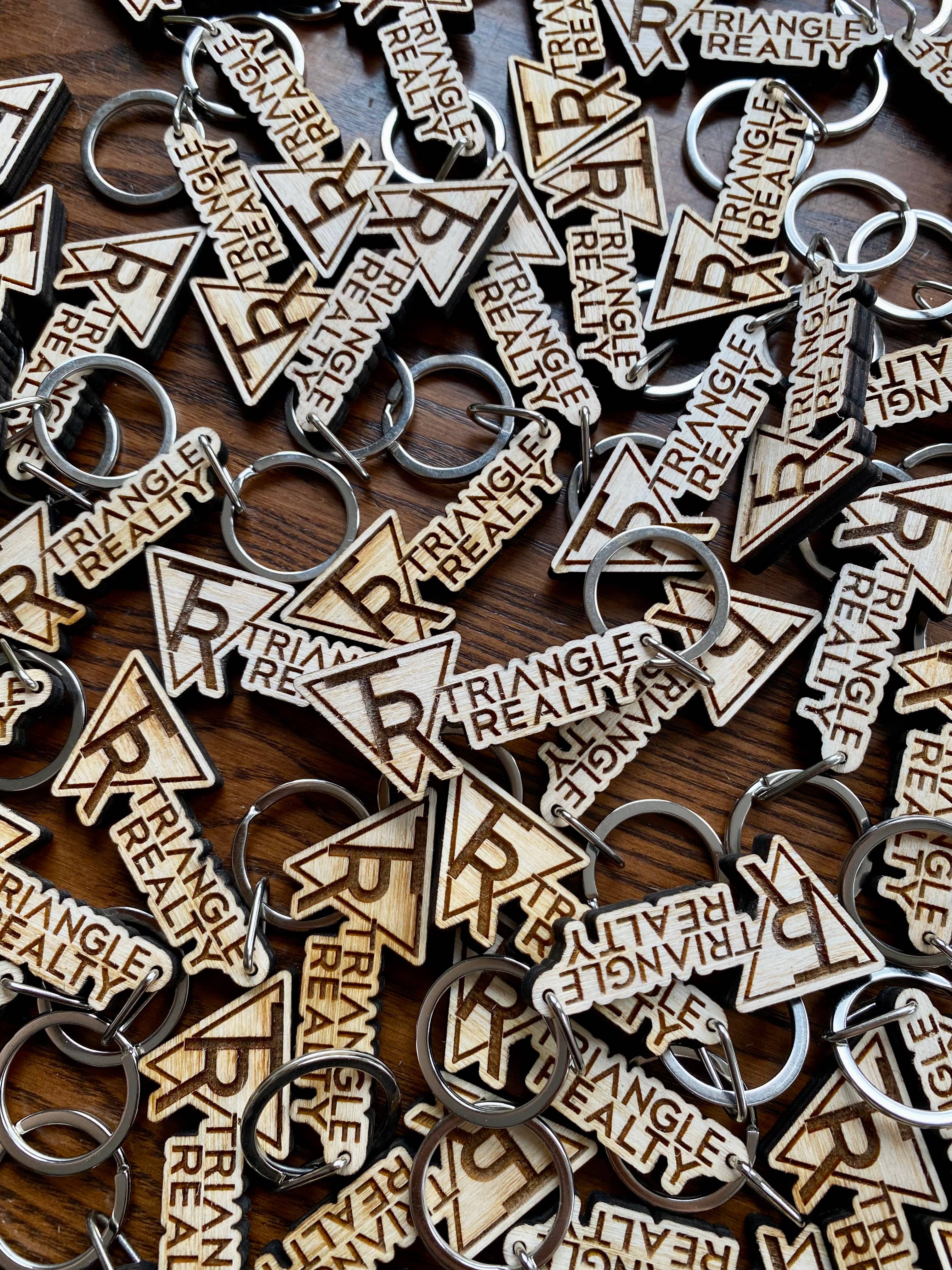 Munsell Made - Wholesale Keychain - Unisex - Custom Engraved Birch Wood Keychain1