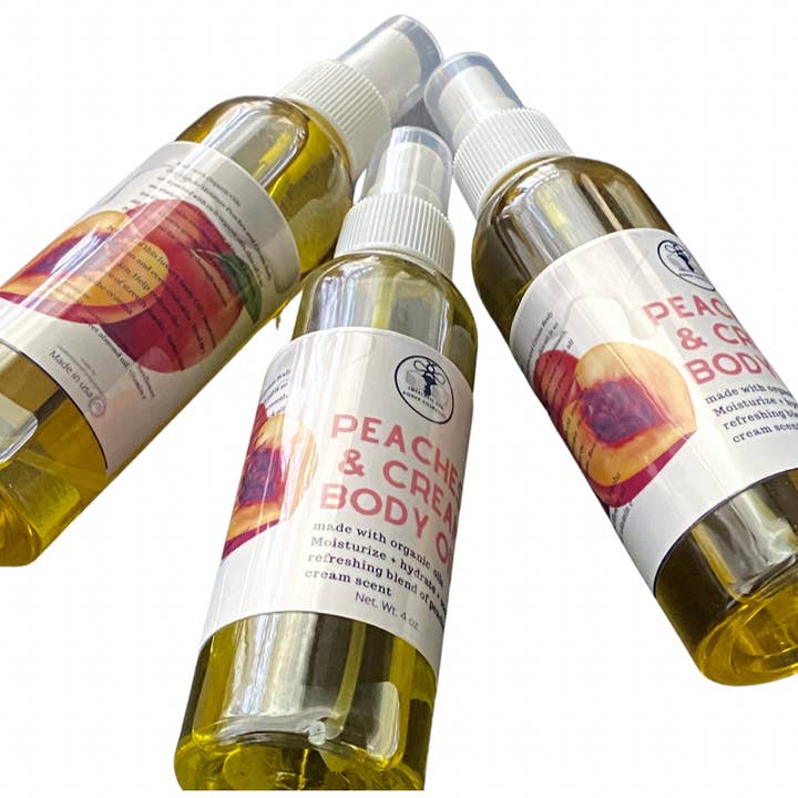 Huile pour le corps Peaches and cream huile pour le corps 🍑 🍦 pour la vente par Sweetness And Honey Cosmetics