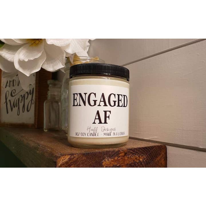 Regalo de compromiso para ella, Engaged AF, I Said Yes para venta al por mayor de Huff Designs Candle Co