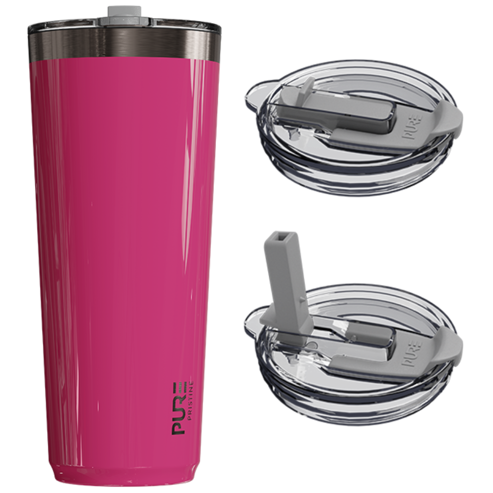 PURE Drinkware - Wholesale Insulated Mug/Tumbler - “Twistie” Stainless Steel Tumbler 32oz / 22oz – Antimicrobial - Solid Colors9