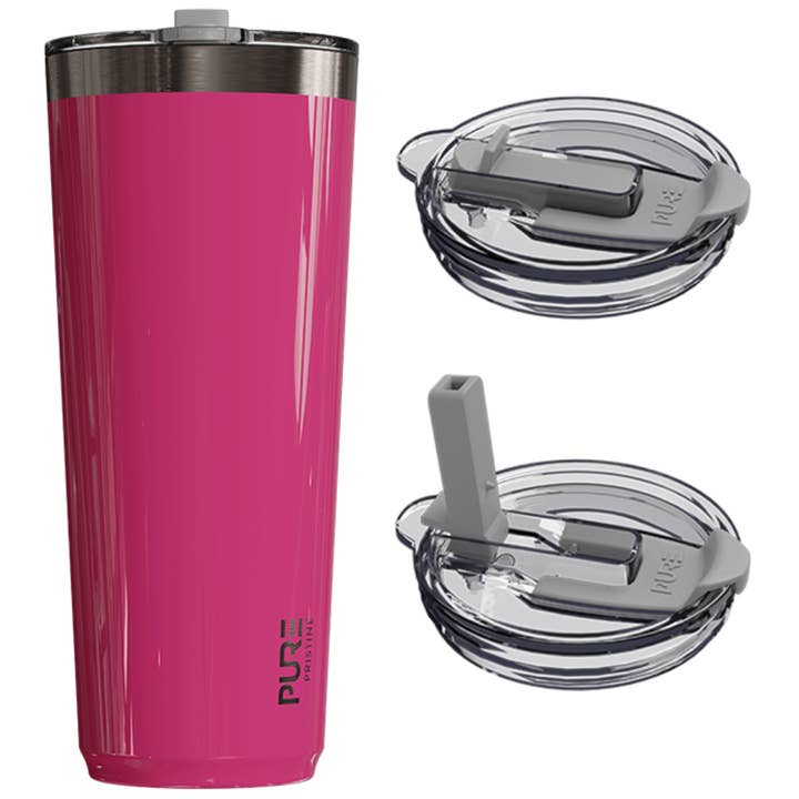 PURE Drinkware - Wholesale Insulated Mug/Tumbler - “Twistie” Stainless Steel Tumbler 32oz / 22oz – Antimicrobial - Solid Colors9