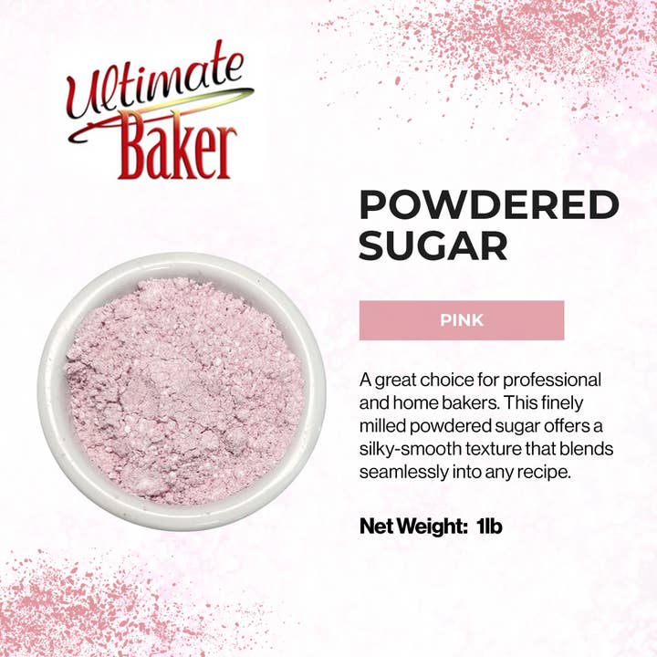 Ultimate Baker - Wholesale Sugar/Sweetener - Ultimate Baker Pink Powdered Sugar (1x1lb) 1