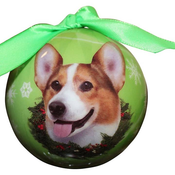 E&S Pets - Wholesale Ornament - Welsh Corgi Ball Ornament