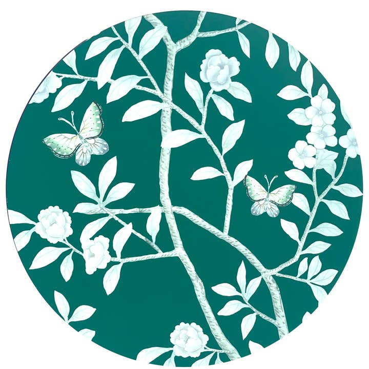 Placemat/ Coaster, Chinoiserie (Jade) for wholesale by Tisch New York
