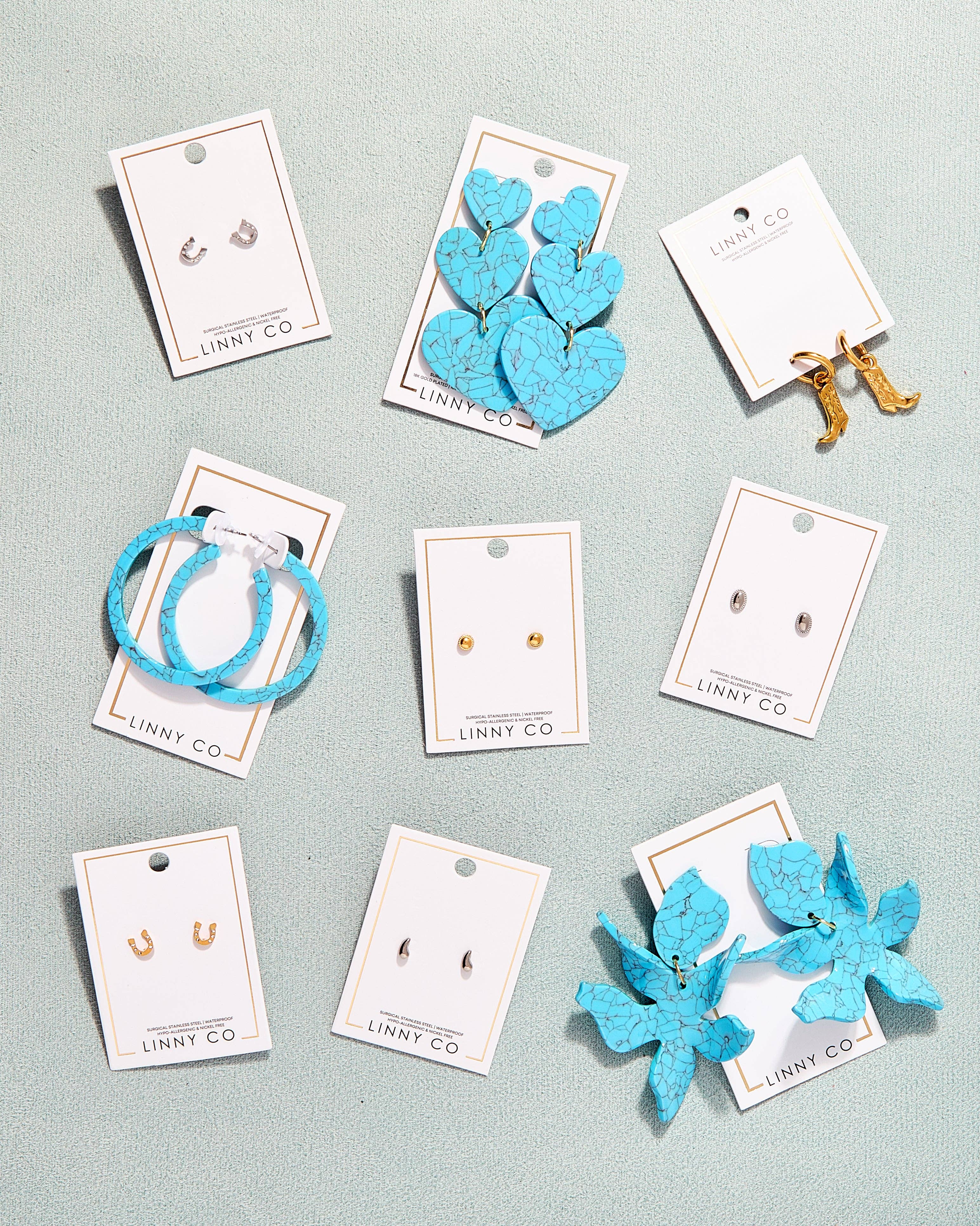 LINNY CO - Wholesale Stud/Post Earrings - Screwback Stud Earrings - Drew Oval Gold4