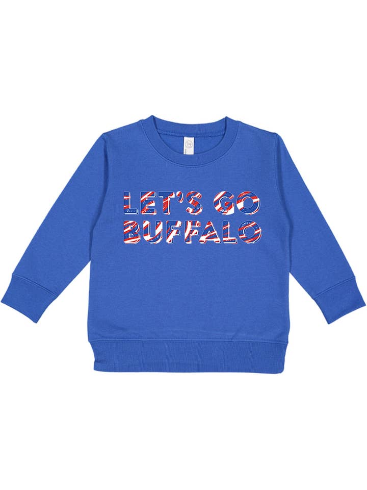 Custom Buffalo Chic - Wholesale Sweatshirt - Kids - Let's go Buffalo Bills Kid's Sweatshirt