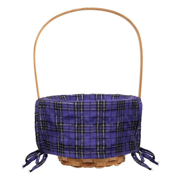 Handwoven Gift Basket with Fabric Liner for Easter Halloween for wholesale by GirlyPirateCo