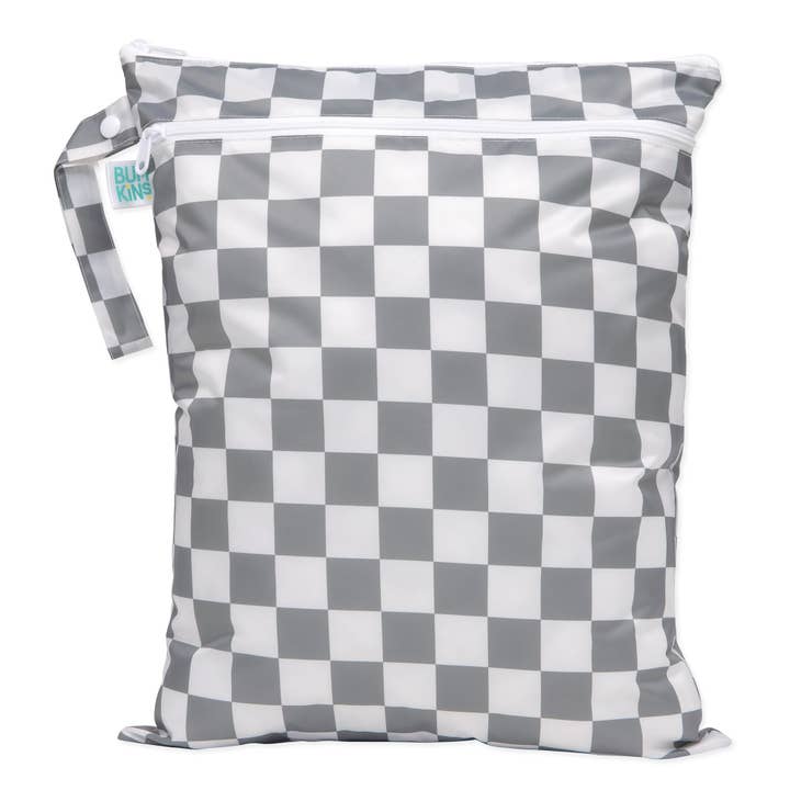 Bumkins - Wholesale Wet Bag - Kids & Baby - Wet/Dry Bag: Charcoal Check