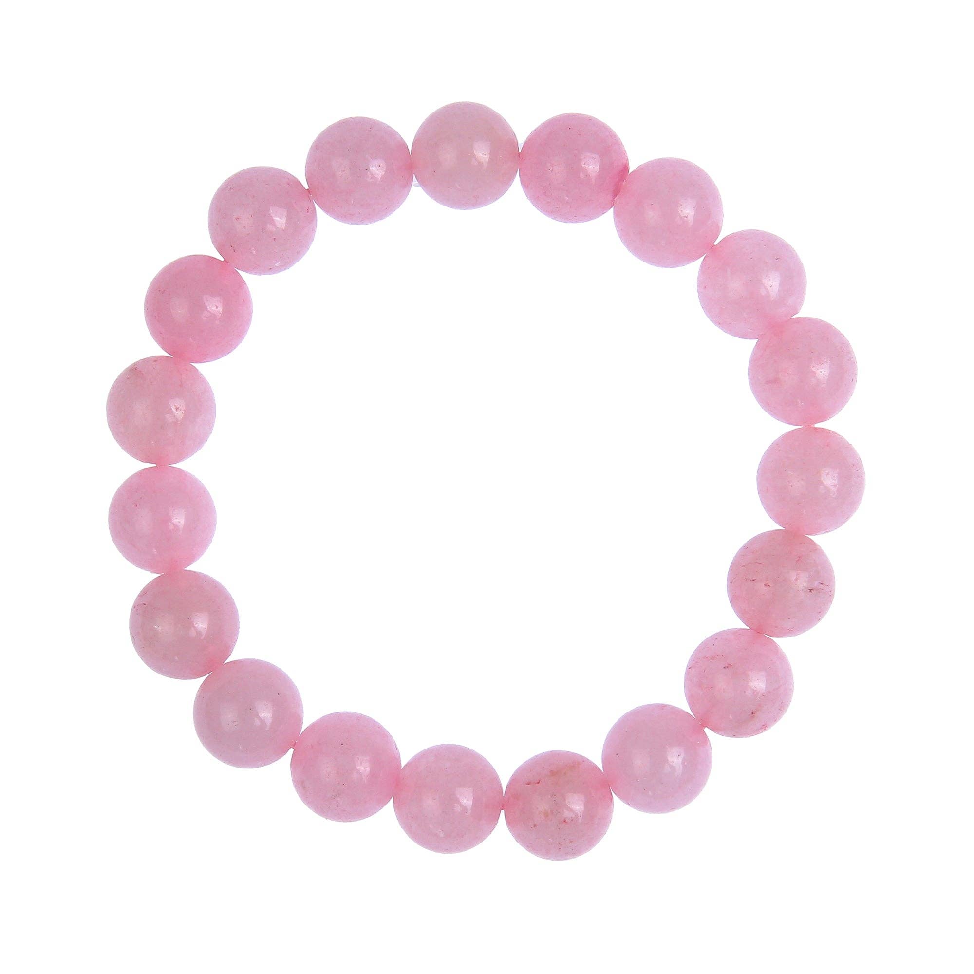 Ole - Vendita all'ingrosso Bracciale con perline - Braccialetti Elasticizzati in Giada Rosa Colorata B1593-10MM0