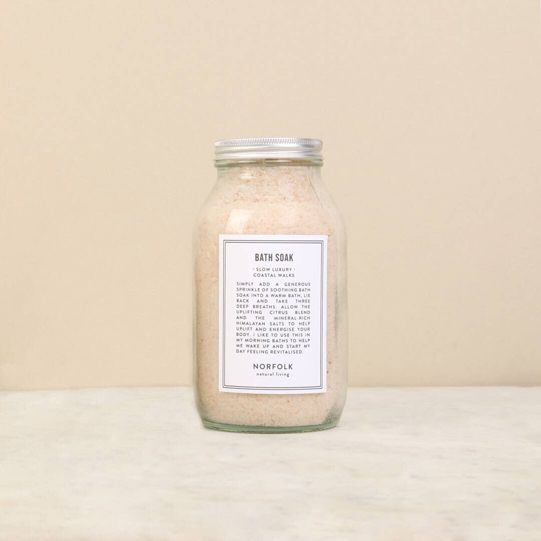 Norfolk Natural Living – wholesale Bath soak/milk – Bath Soak - Coastal Walks 250ml (Himalayan Salt Melody)