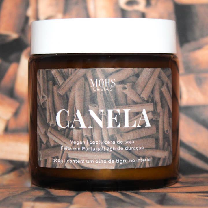 Vela de cera de soja con aroma a canela para venta al por mayor de MOHS Cristais