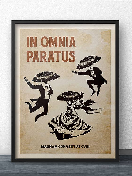 In Omnia Paratus Poster - Heritage (Vertical) for Gilmore Girls fans for wholesale by WindowShopGal