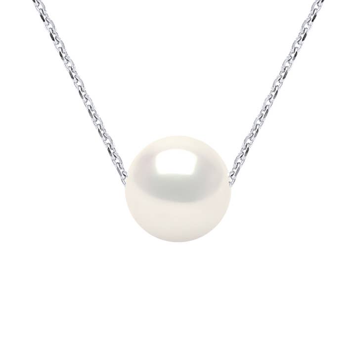 White Gold Necklace - Genuine Freshwater Cultured Pearl for wholesale by Mitzuko
