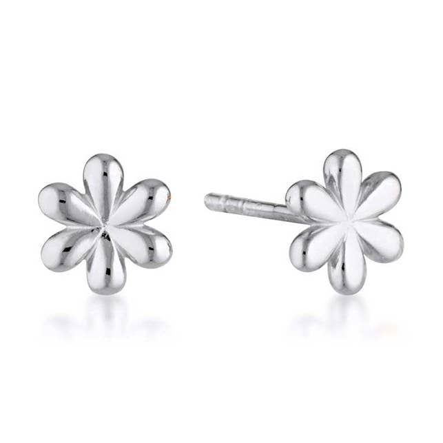 Boucles d'oreilles clous marguerite pour la vente par Linda Tahija Jewellery