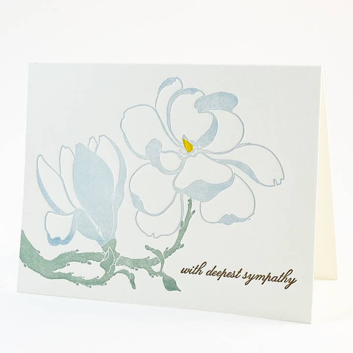 Ilee Papergoods - Wholesale Sympathy Card - Magnolia Sympathy A2 Card 1