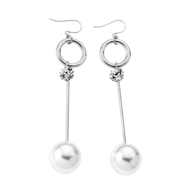 Bijoux metalen oorbellen met strass en parels voor wholesale door Ottaviani